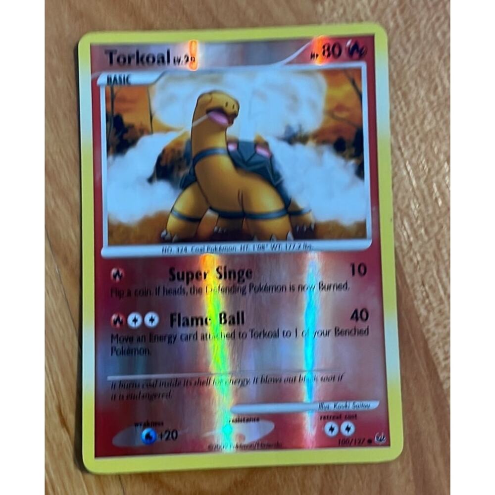 Holographic Torkoal Pokémon Card
